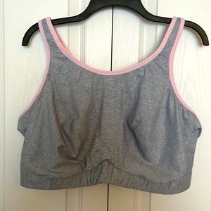 Goddess Sports Bra Gray and Punk Size 48H NWT